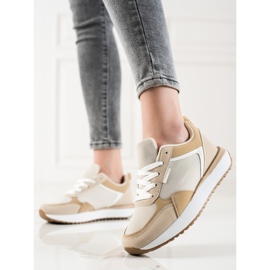Sweet Shoes Turnschuhe mit Mesh beige braun 2