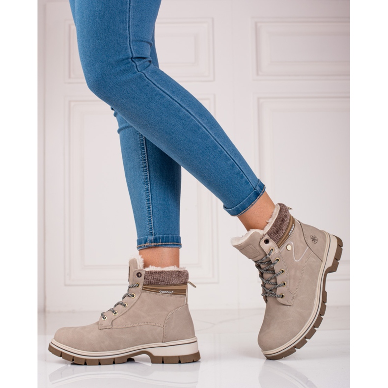 Isolierte Shelovet-Wanderschuhe für Damen beige 1