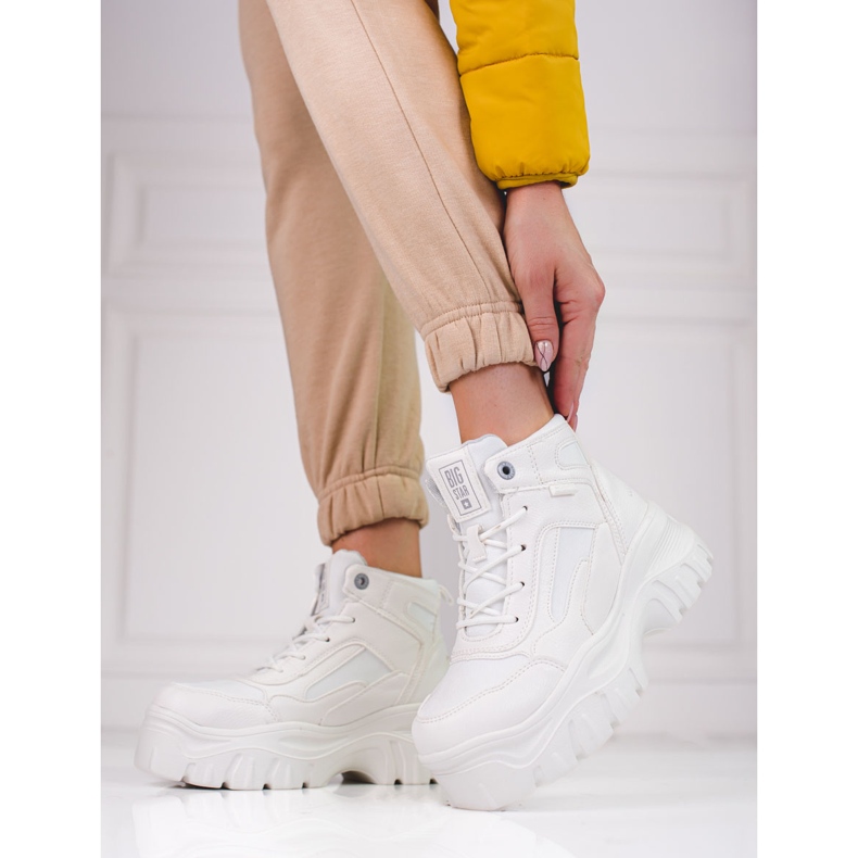 Trapperinnen für Frauen auf der Plattform Big Star KK274369 weiß 1