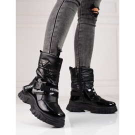 Shelovet-Schneestiefel für Damen mit Pelzisolierung schwarz 2