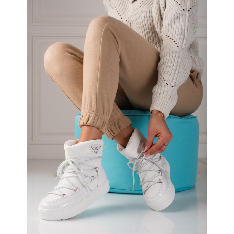 Weiße Shelovet-Schneestiefel für Damen 1