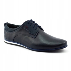 Olivier Herrenlederschuhe 731 Marineblau 1