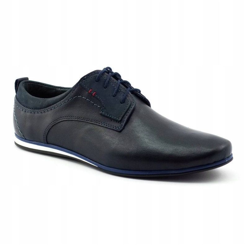 Olivier Herrenlederschuhe 731 Marineblau 1