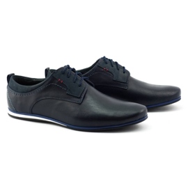 Olivier Herrenlederschuhe 731 Marineblau 2
