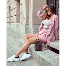 Plateau-Sportschuhe für Damen, Weiß und Schwarz 4