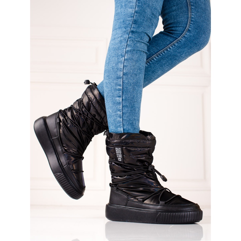 Schwarze Schneestiefel für Damen Big Star KK274193 2