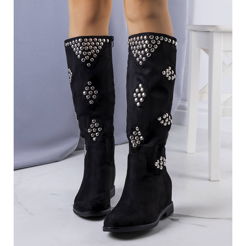 BM Schwarze, isolierte Keilstiefel von Rivalta 1