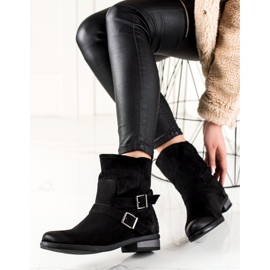 W. Potocki Potocki Schlupfstiefel aus Wildleder schwarz 1