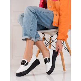 Shelovet Damenschuhe aus Leder weiß 1