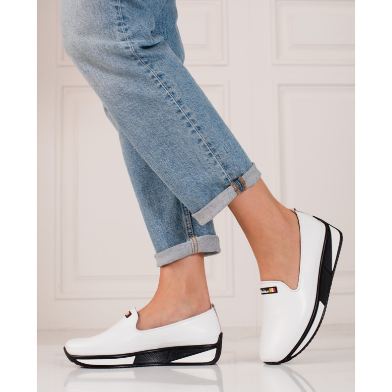 Weiße Shelovet Damenherren aus Naturleder 1