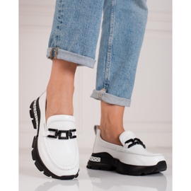 Weiße Damenschuhe aus Shelovet-Leder 2