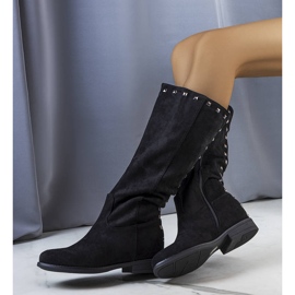 BM Schwarze Keilstiefel aus Licurla 2