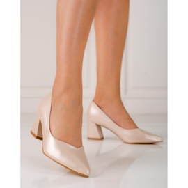 Perlenpumps für Damen auf der Shelovet-Post beige 2