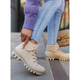 S.Barski Trapper-Stiefeletten aus Wildleder, Hellbeige 3