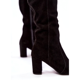 Damen Wildleder Laura Messi Stiefel Schwarz 1415 4