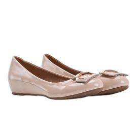 Beige Schuhe mit Keilabsatz Lillie 3