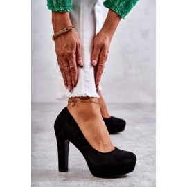 WS1 Klassische Wildlederpumps auf Fersen Black Soro schwarz 4