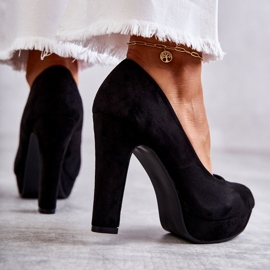 WS1 Klassische Wildlederpumps auf Fersen Black Soro schwarz 3