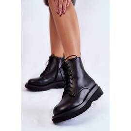 PS1 Schwarze warme Damenstiefel von Leroy mit Reißverschluss 2