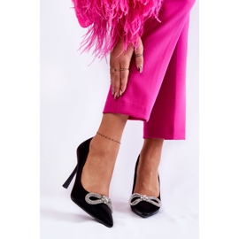 PS1 Elegante schwarze Alyssa-Heels mit Schleife 2