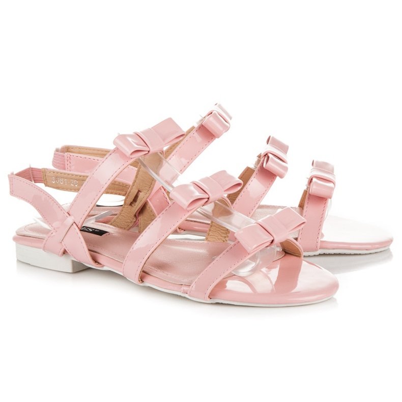 Vices Lackierte Sandalen mit Schleifen rosa 1