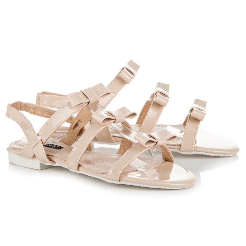 Vices Lackierte Sandalen mit Schleifen braun 1