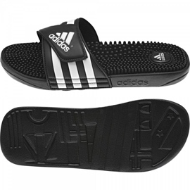 Adidas Adissage M 078260 Hausschuhe weiß schwarz 1