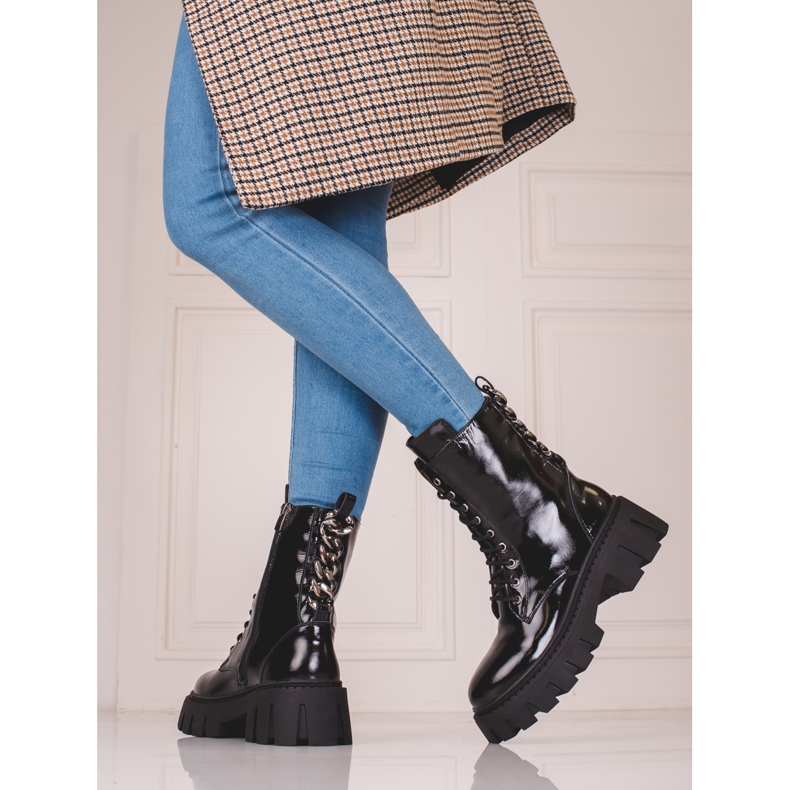 Schwarze Shelovet-Ledertaschen für Damen 2