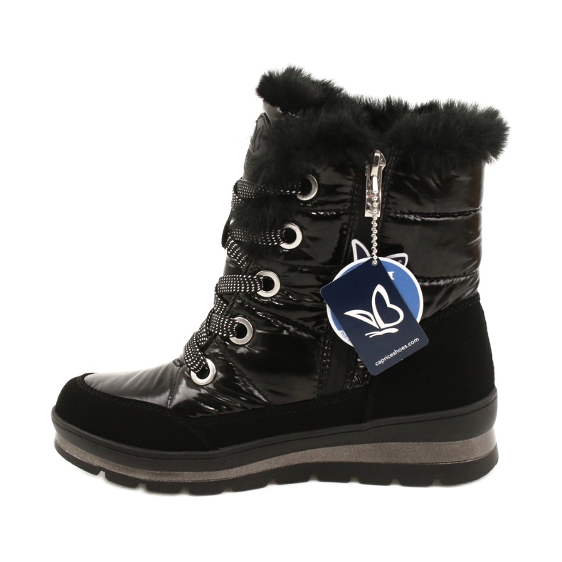 Frauen schwarze Schneestiefel mit Caprice Membran 9-26226-29 019 2
