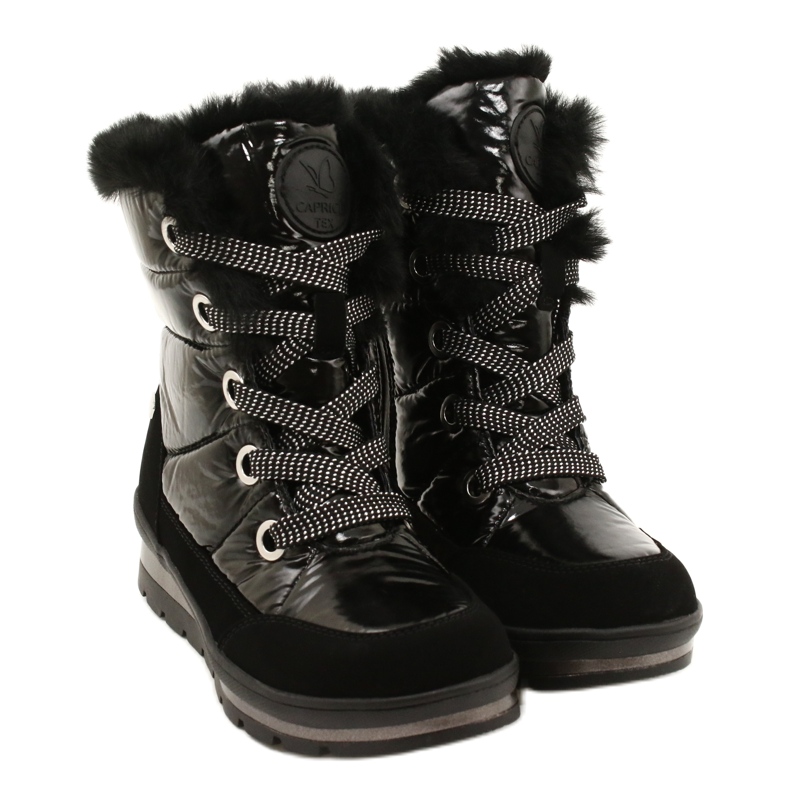 Frauen schwarze Schneestiefel mit Caprice Membran 9-26226-29 019 3