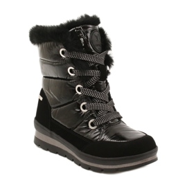Frauen schwarze Schneestiefel mit Caprice Membran 9-26226-29 019 1