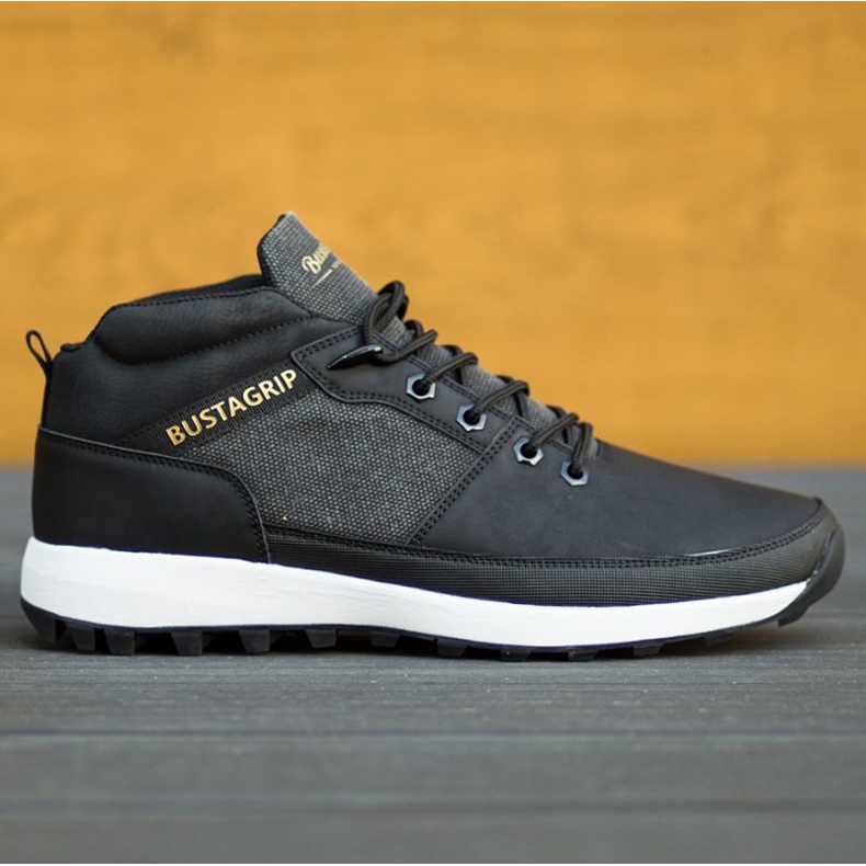 Lederturnschuhe Schuhe Trax Bustagrip M MRM7A schwarz 1