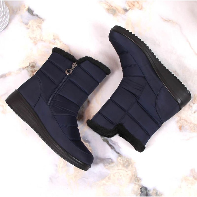 Isolierte Schneestiefel NEWS W EVE377B marineblau 2