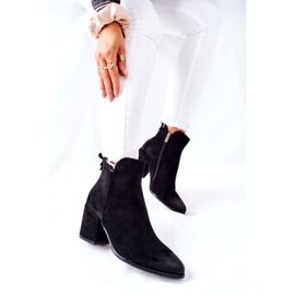 Vinceza Damenstiefel mit Absatz Wildleder Schwarz Carrick 4