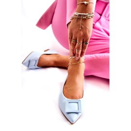 WS1 Ballerinas aus Leder mit blauem Simone-Spitz-Ornament 3