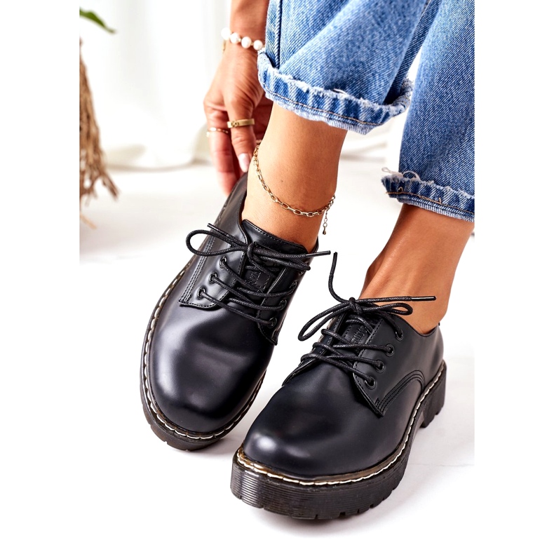 Leder Oxford Schuhe Big Star II274107 Schwarz 1