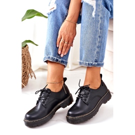 Leder Oxford Schuhe Big Star II274107 Schwarz 2