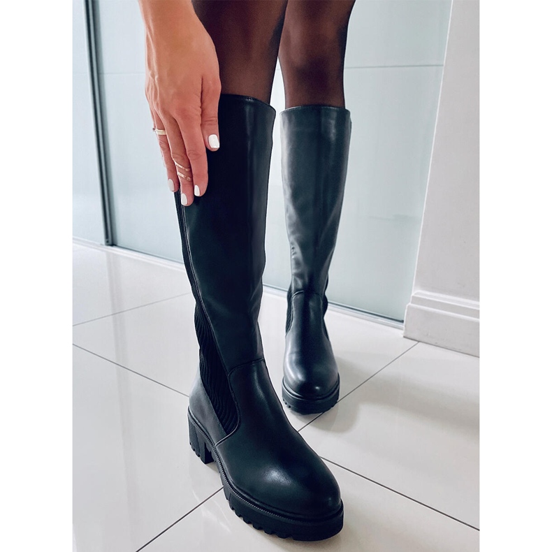 BM Reitstiefel mit flexiblem Obermaterial in Harley Black schwarz 1