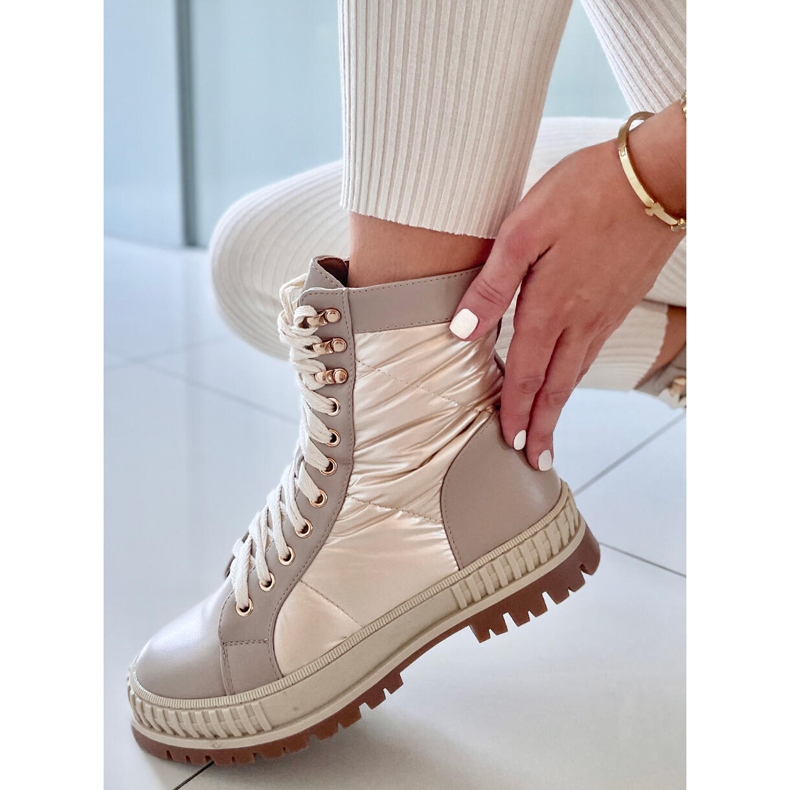 BM Aileen Beis Sneakers zum Schnüren beige 1