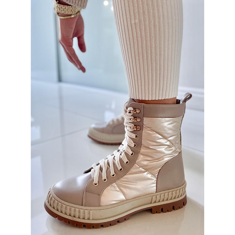 BM Aileen Beis Sneakers zum Schnüren beige 2