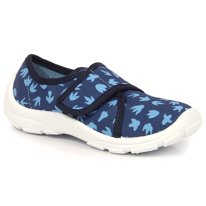 Hausschuhe für Jungen mit Klettverschluss marineblau Befado 974X476 2