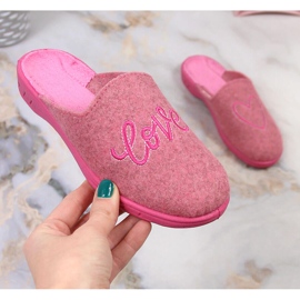 Mädchen-Hausschuhe aus Filz gleiten rosa Befado 707Y428 2