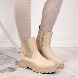 Warme Jodhpurstiefeletten Laura La.Fi W PMR21 beige 2