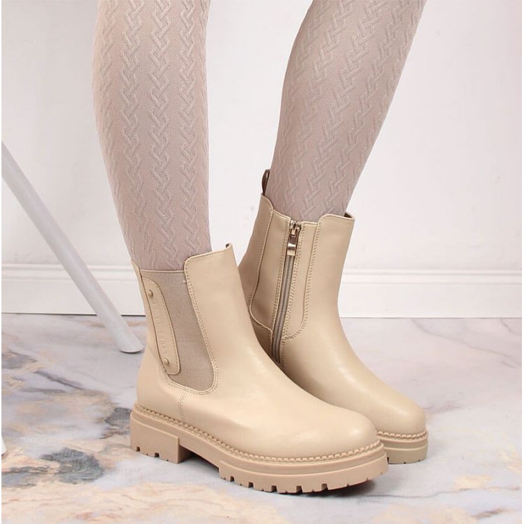 Warme Jodhpurstiefeletten Laura La.Fi W PMR21 beige 2