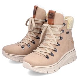 Rieker W RKR572 wasserdichte isolierte Stiefel beige 1