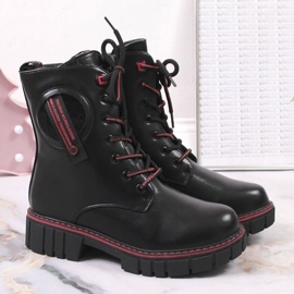 Mit Schafwolle isolierte Stiefel NEWS Jr EVE381 schwarz 2