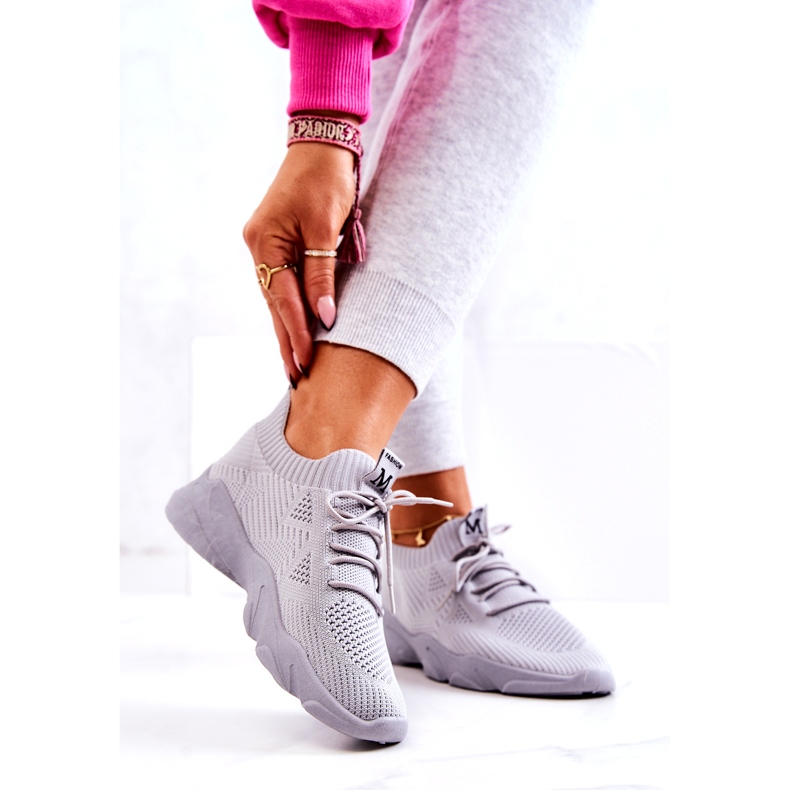 PS1 Sportschuhe Stoff Turnschuhe Grau Nolene 1