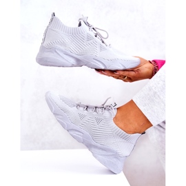 PS1 Sportschuhe Stoff Turnschuhe Grau Nolene 4