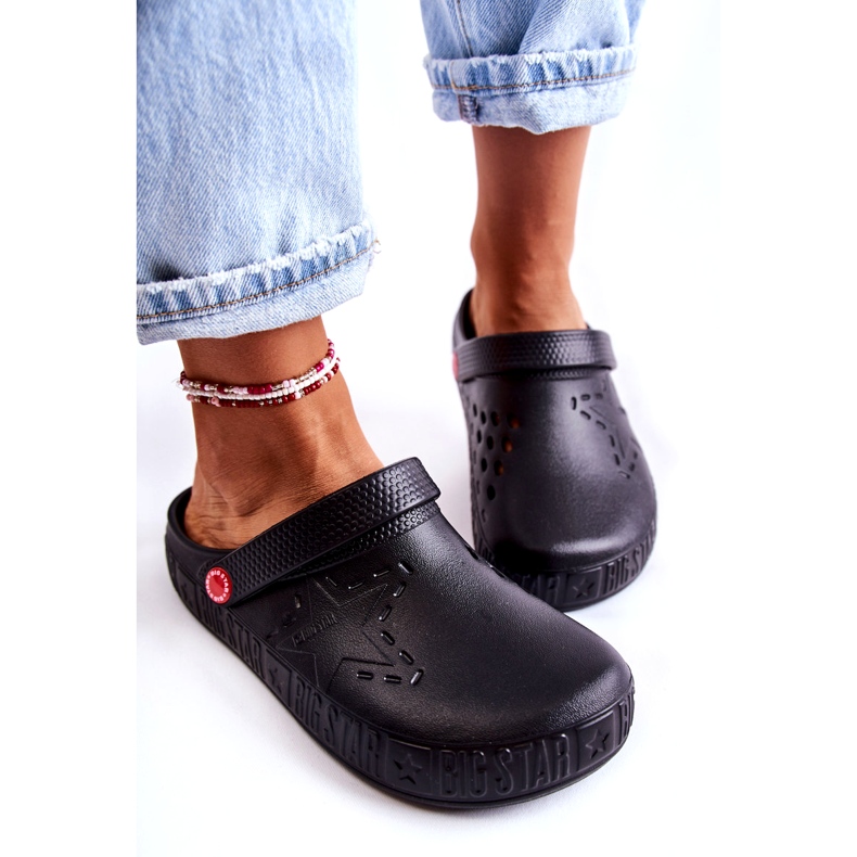 Leichte Hausschuhe für Damen Kroks Big Star II275001 Schwarz 4