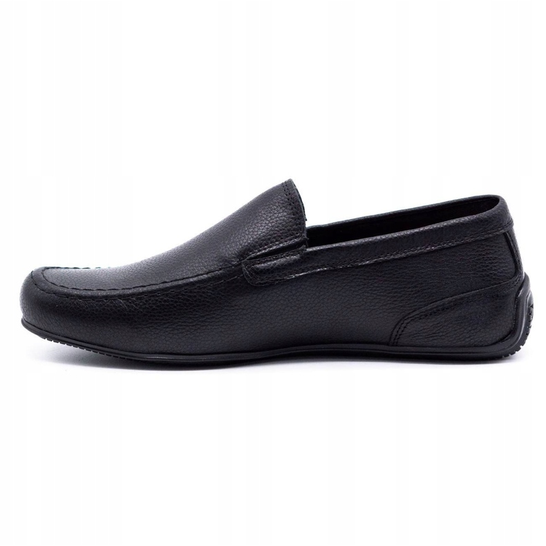 Polbut Herren Leder Loafer 2105 schwarz genarbt 1